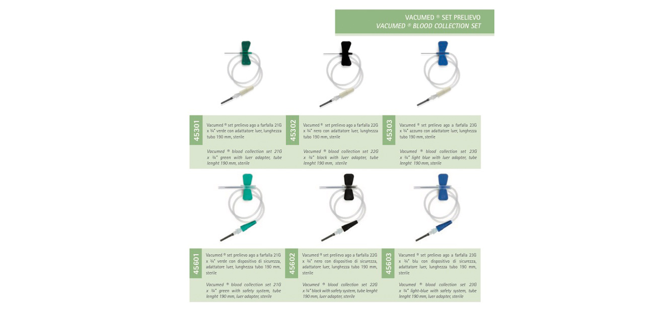 VACUMED® BLOOD COLLECTION NEEDLE SETS